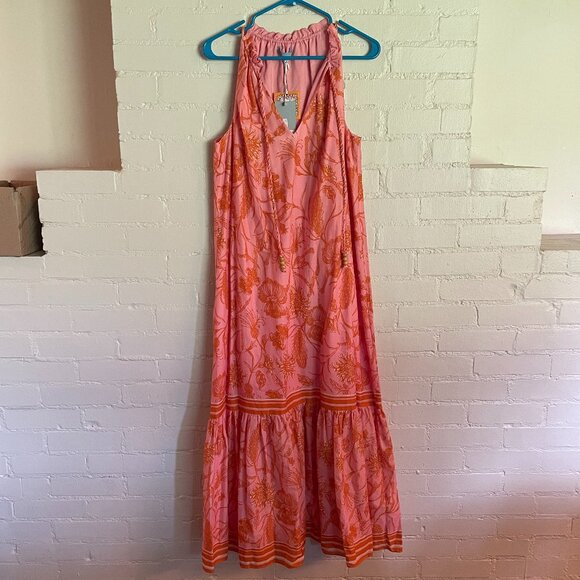 Kimberly Whitman for Antonio Melani Beach dress Sz Medium, Pink/Salmon - Picture 1 of 3